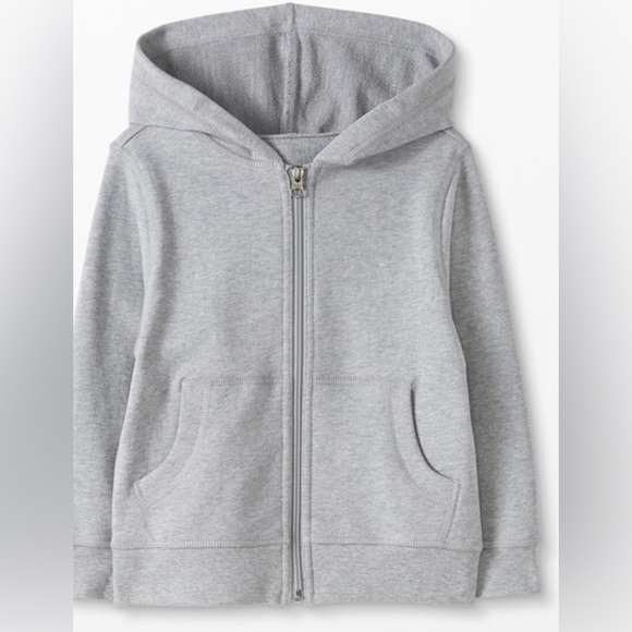 Kid’s Hanna Andersson Heather Gray Cotton Bright Basics Survivor Zip-Up Hoodie - Picture 2 of 14